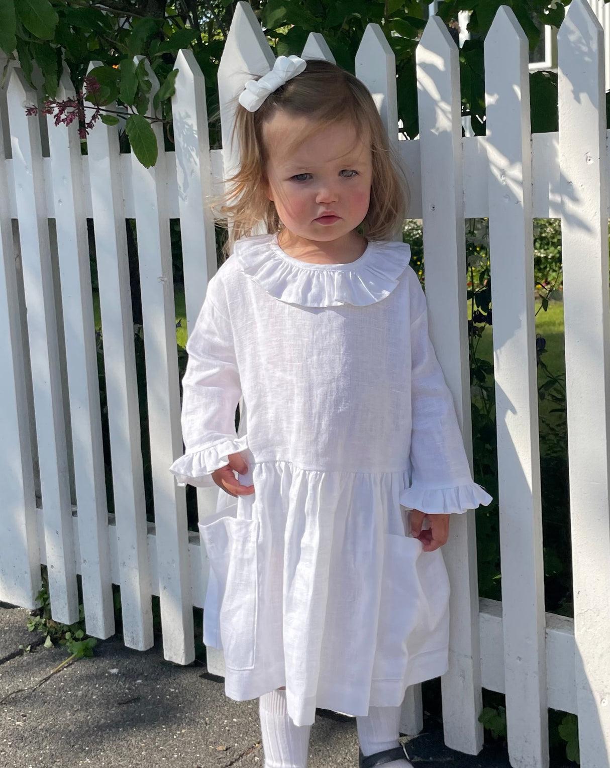 Fancy Pocket Dress Linen