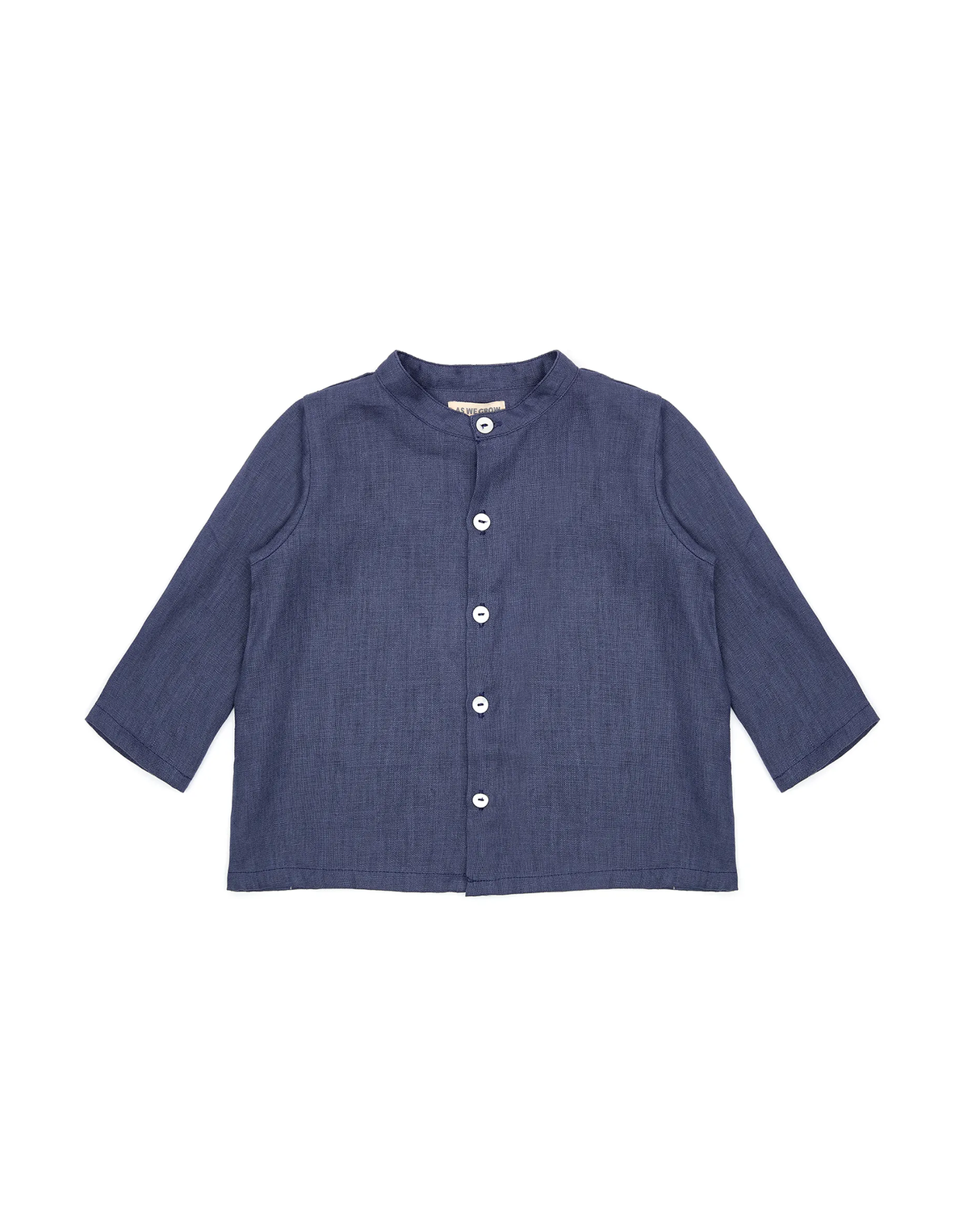 Collarless Shirt Linen