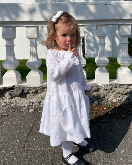 fancy pocket Dress Linen