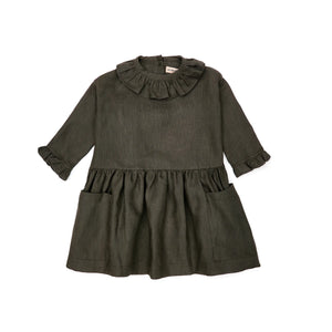 fancy pocket Dress Linen