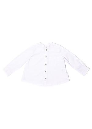 Collarless shirt cotton